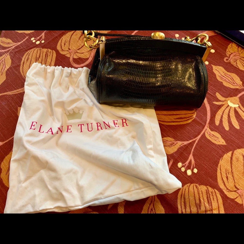Vintage Elaine turner mini croc handbag